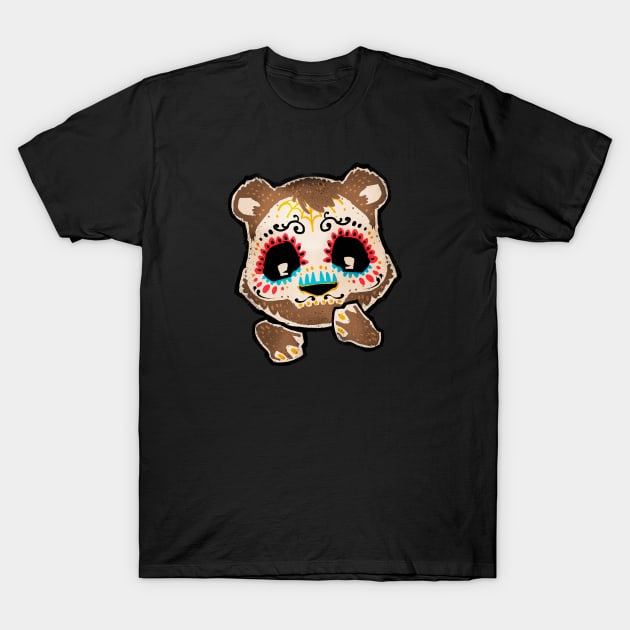 Sugar Skull Bear T-Shirt by FunkyHusky